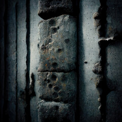 Canvas Print - old rusty metal door