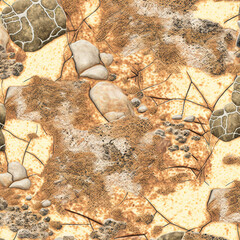 Wall Mural - stone in the sand