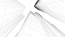 City Architecture Vector 3d Illustration