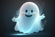 Cute friendly ghost. generative AI