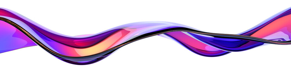 Colorful wave, 3d render