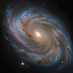 Wall Mural - a view from space to a galaxy - stars and nebula in space - space wallpaper - generative ai