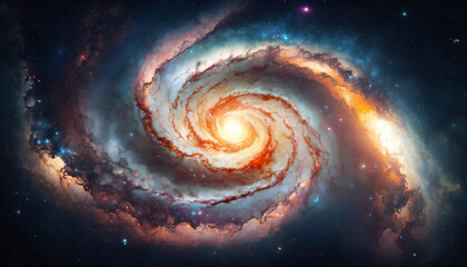 Wall Mural - a view from space to a galaxy - stars and nebula in space - space wallpaper - generative ai