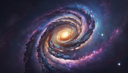 Wall Mural - a view from space to a galaxy - stars and nebula in space - space wallpaper - generative ai