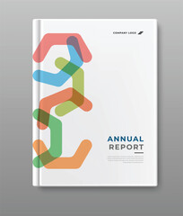 annual report cover book template design