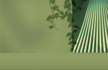 Wall Mural - Abstract green natural background with shadow