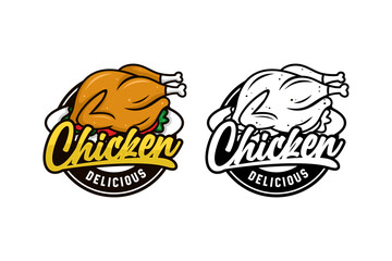 Sticker - Chicken food delicious design logo collection