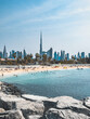 La Mer Beach and beachfront shops La Mer Central in Dubai, United Arab Emirates