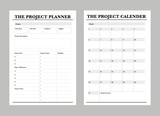 Fototapeta  - Project Planner calendar template. Minimalist planner template set. Vector illustration.