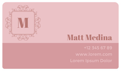Wall Mural - Business card with personal information template