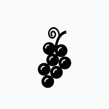 Grape Icon - Fruit Vector Sign & Symbol.   