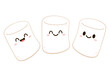 © Supakorn - Marshmallow cartoon. marshmallow character design. Marshmallow vector.