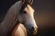 beautiful white horse head, illustration, ai art, digital photography