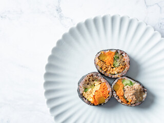 Canvas Print - Gimbap, Korean rice roll dish