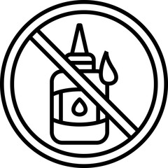 Canvas Print - Prohibited Sign Icon