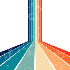 Wall Mural - abstract minimalist retro background with light stripes elements. 70s lines background. graphic vect