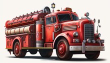 A Fire Truck Illustrations, Ai Art