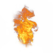 flames isolated on white background