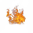 Natural Fire flame isolated on white background png stock 