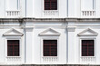 © Balaji - Detail of vintage rectangular windows of the ancient Portuguese era St. Francis of Assisi church in Old Goa.