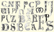 Various medieval capital letters