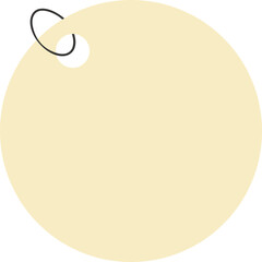 Wall Mural - Round hang tag design, can be used as a title