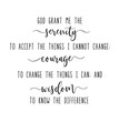 © Simeonn - Serenity prayer, courage wisdom. 12 step sober christian. Inspiring positive quote. Frame workplace decoration poster. Vector text illustration. Wall art sign decor. Serenity prayer - short form.
