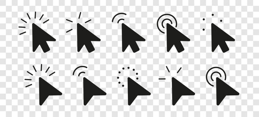 Leinwandbilder - Set of mouse arrow cursor. Digital mouse pointer