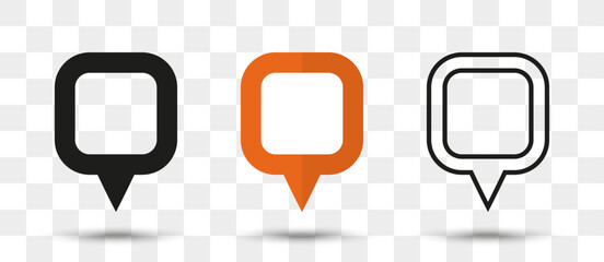 Aufkleber - Position pin map pointer icon in different style with shadow