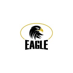 Sticker - Eagle head creative logo icon isolated on white background