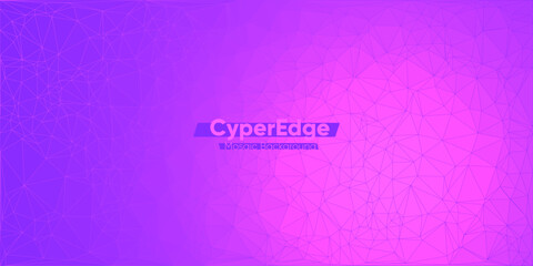 Wall Mural - abstract cyberpunk background with triangle shape pattern