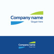 Сompany name. Wave spiral ribbon logo template. Media abstract nature ecology sign.