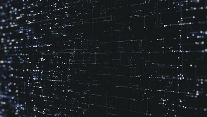 Wall Mural - abstract digital data hitech background/ 4k animation of an abstract high technology wallpaper backg