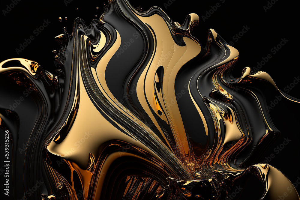 Luxury Gold Fluid Liquid Background with Gonden Metalic texture melted ...
