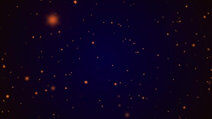 Wall Mural - abstract animated background. animation of a warm golden stars texture on black space. twinkling sta