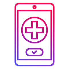 Poster - Telemedicine design line icon on white