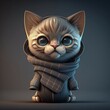 © kokinnwakashuu - Generative AIと 子猫と 動物の 子猫