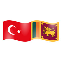 National Flags Of Turkiye And Sri Lanka