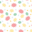 © Mariia Ivanenko - Flower elements kids textille cute colors seamless pattern vector illustration