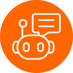 Sticker - Vector Design Chat Bot Icon Style