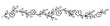 © MaxNadya - Simple black outline vector drawing. Long flower garland, twigs with leaves. Floral border. Sketch in ink.