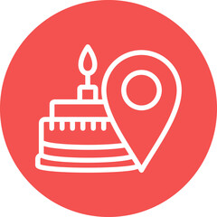 Sticker - Vector Design Birthday Location Icon Style