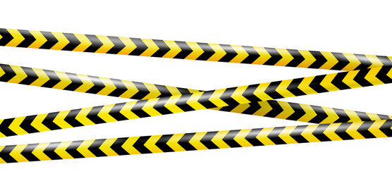 Wall Mural - realistic crossing caution tape of warning signs for crime scene or construction area in yellow. pol