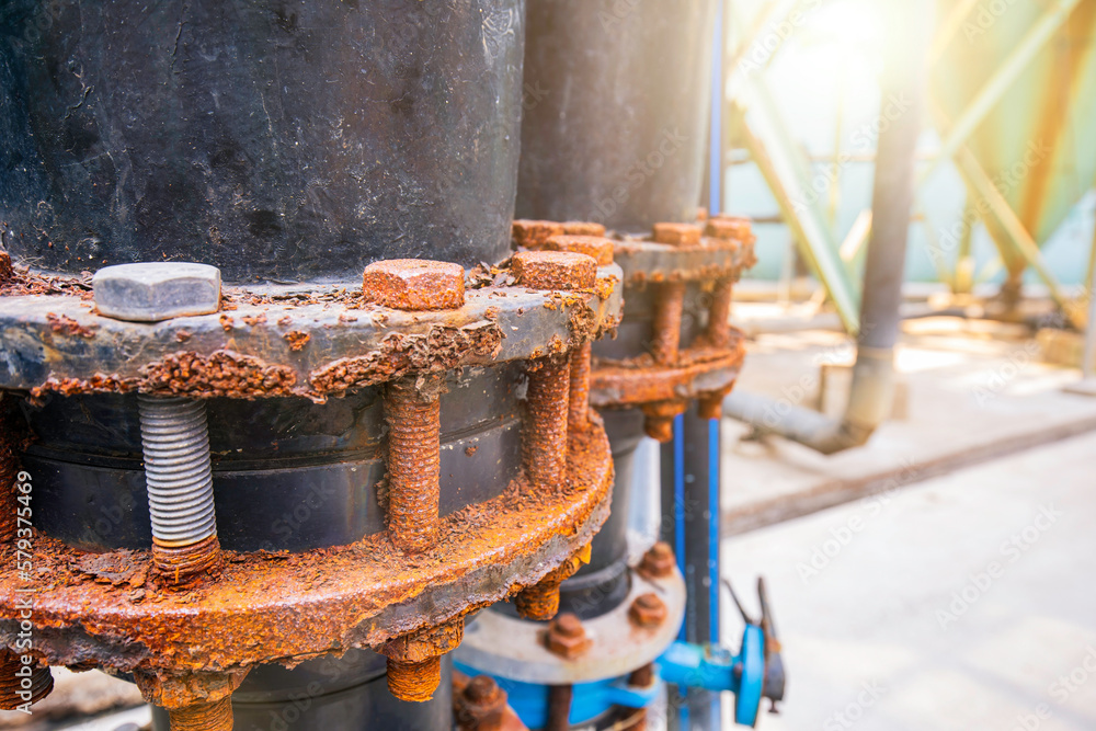 Rust damage paint and corrosion flange form the general attack on ...