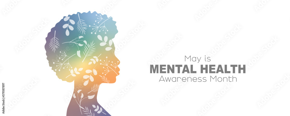 May is Mental Health Awareness Month banner. Stock Vector | Adobe Stock