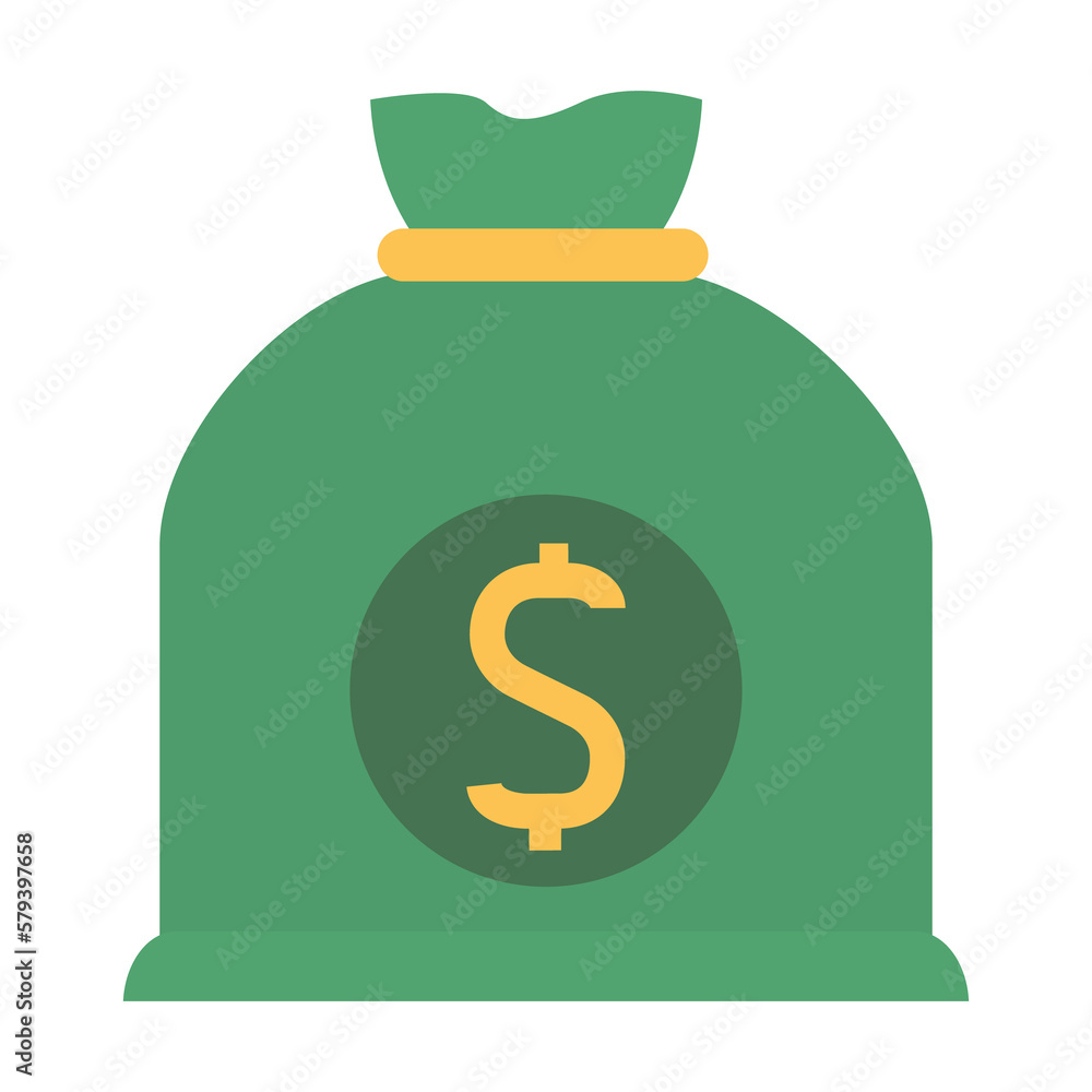 money bag icon png image with transparent background Stock Illustration ...