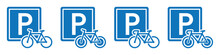 Bicycle Parking Area Icon. Bike Parking Area Icon, Vector Illustration