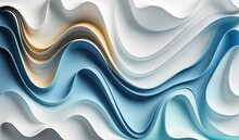 Abstract Paper Cut Wavy Liquid Background Layout Design. Generative AI