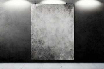 Sticker - Abstract grey color design is bright with a white gradient background, depicting an old wall texture of cement in dark black and gray. Generative AI