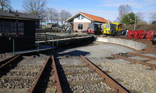 Railway Turntable In The Old Station Of Beekbergen, The Netherlands